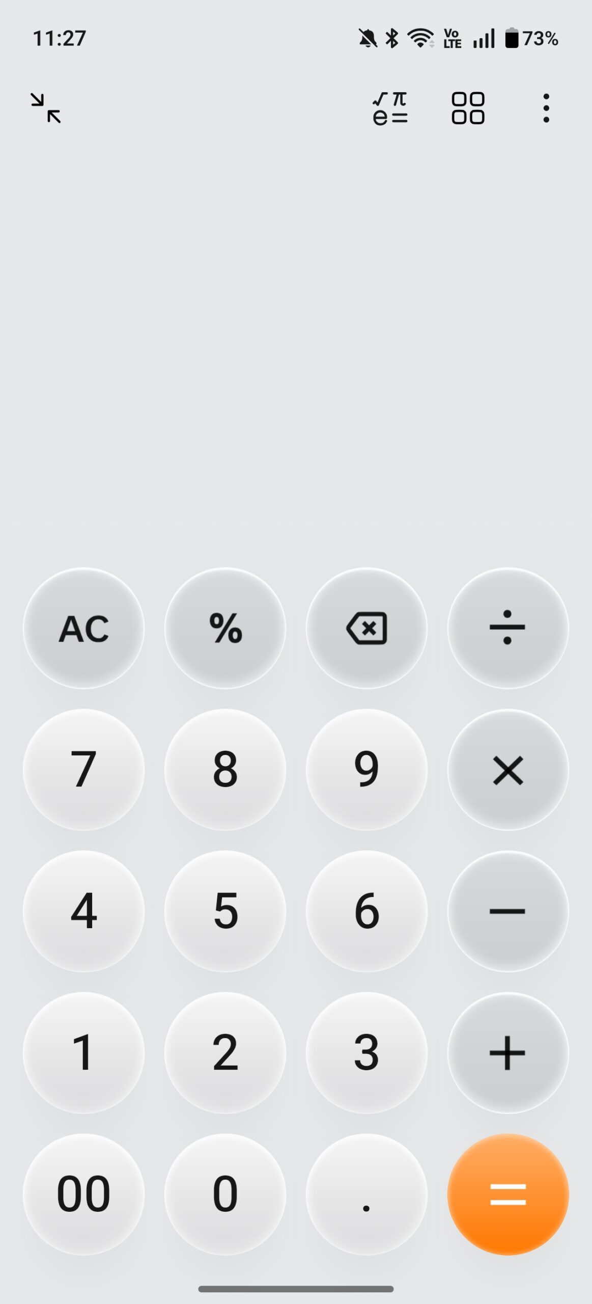 Screenshot of the Calculator app in OxygenOS 16.