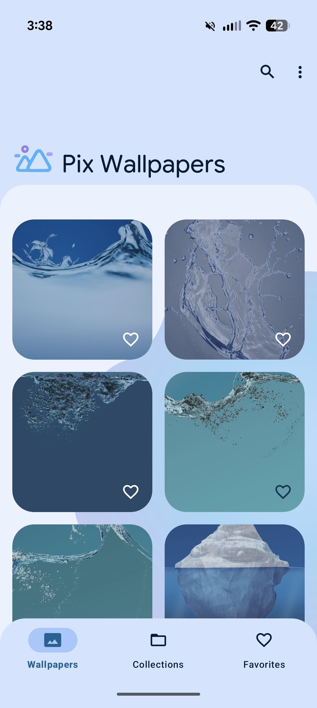 Screenshot of the Pix Wallpapers app.