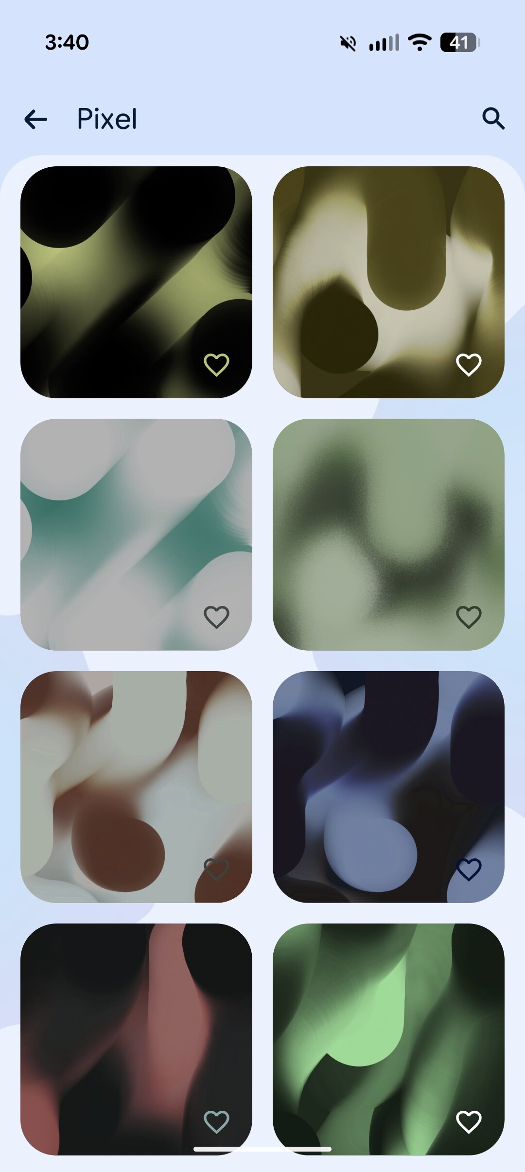 Screenshot of the Pix Wallpapers app.
