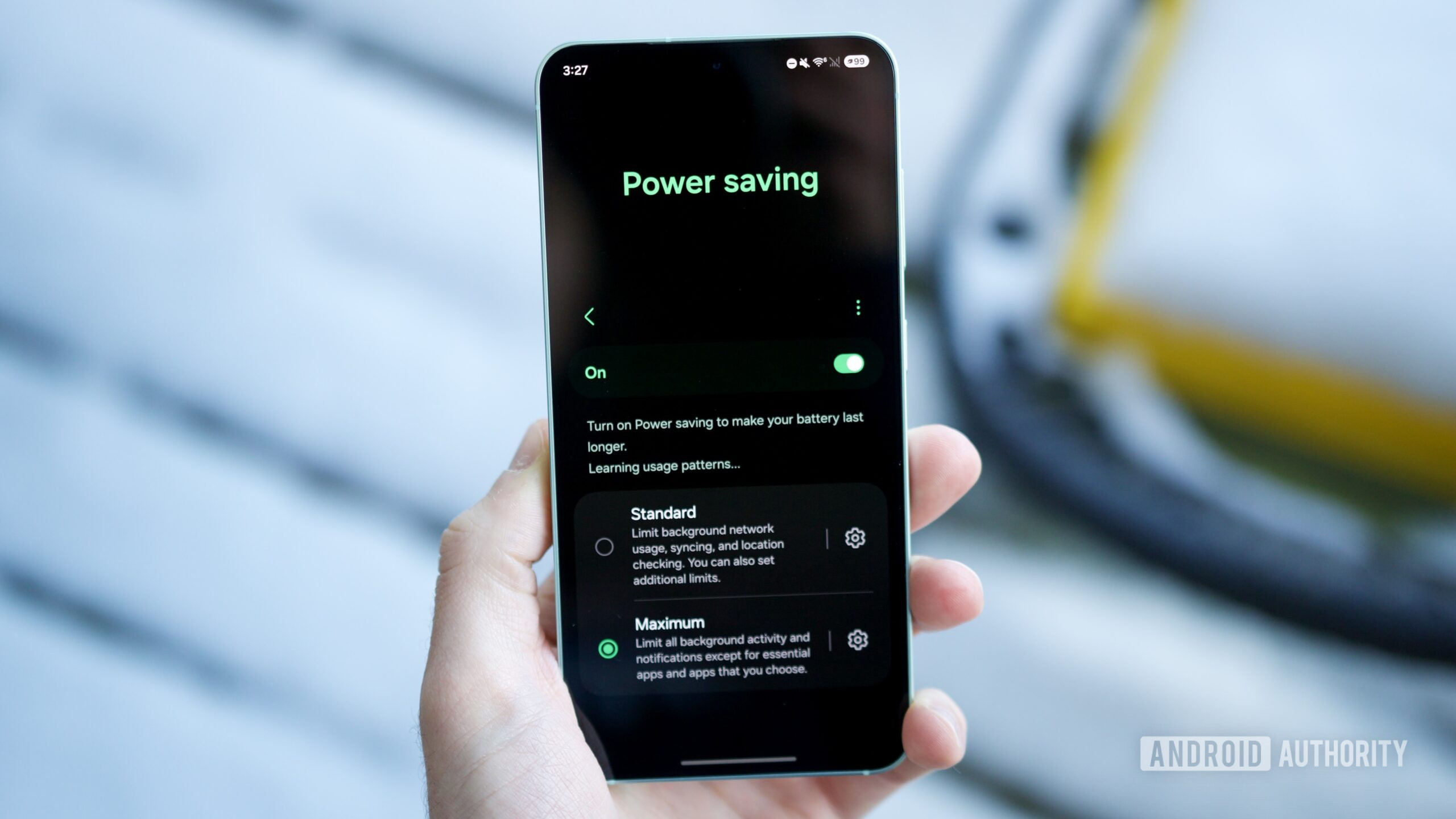 Power Saving mode in One UI 8.5 beta.