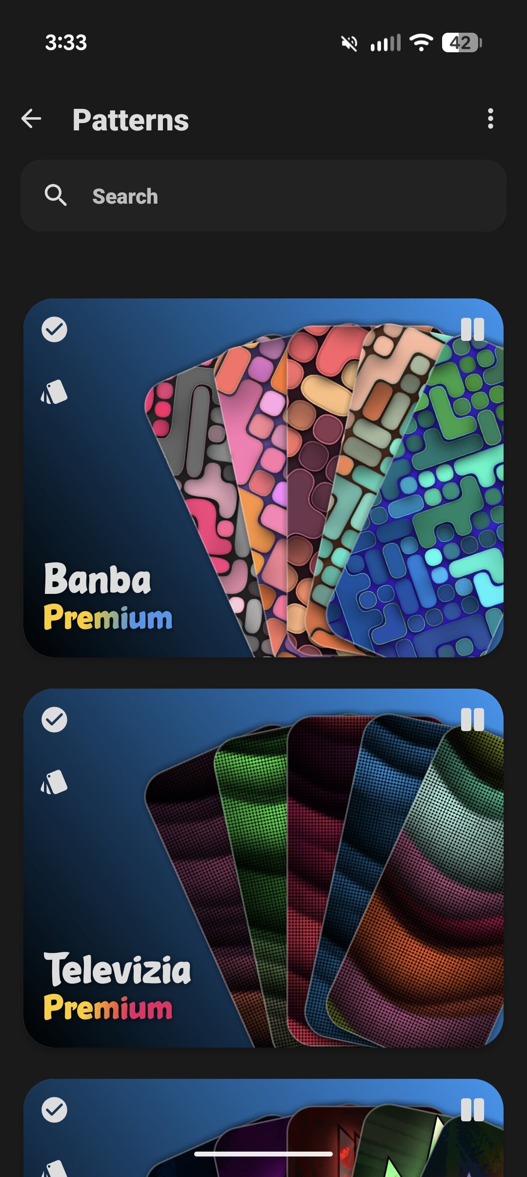 Screenshot of the Tapet wallpaper app.