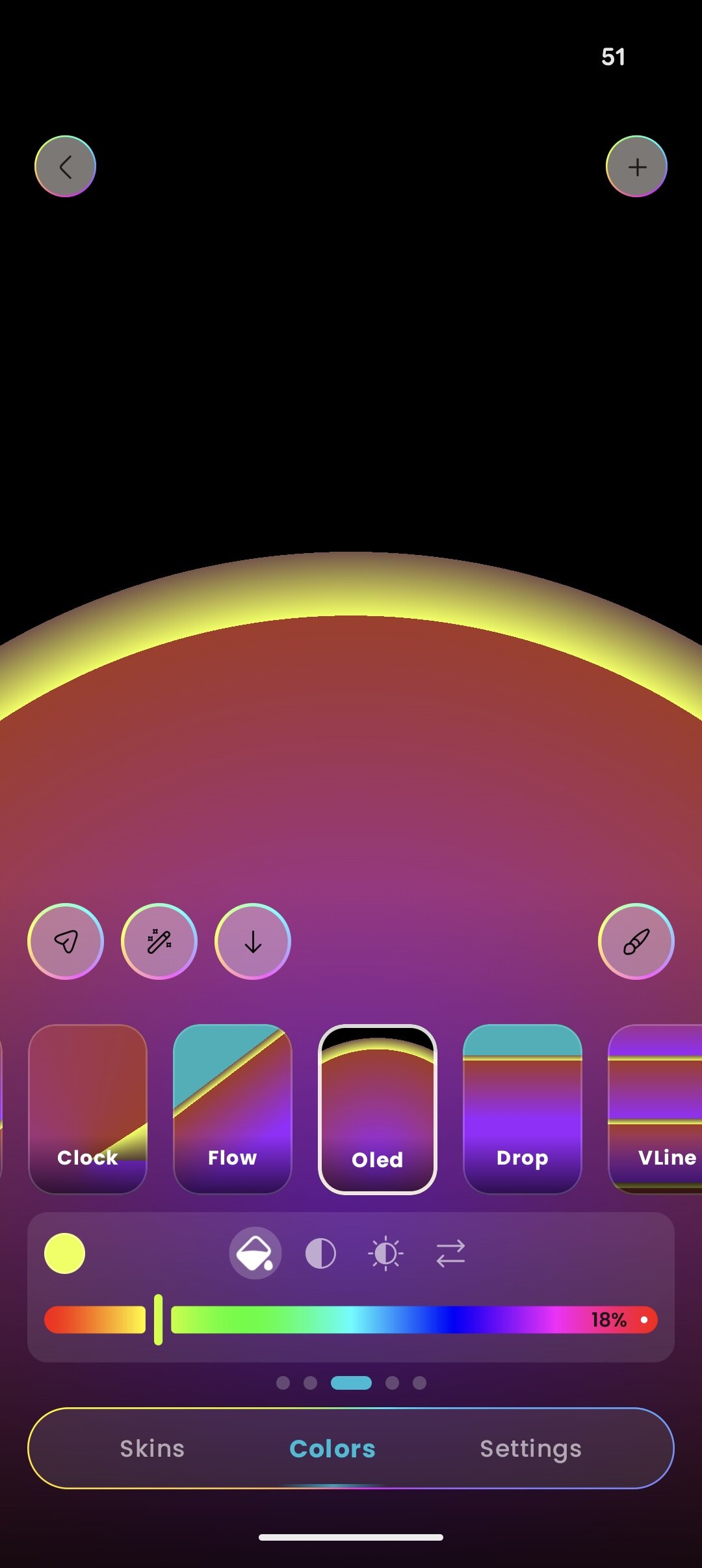 Screenshot of the WallsPy wallpaper app.