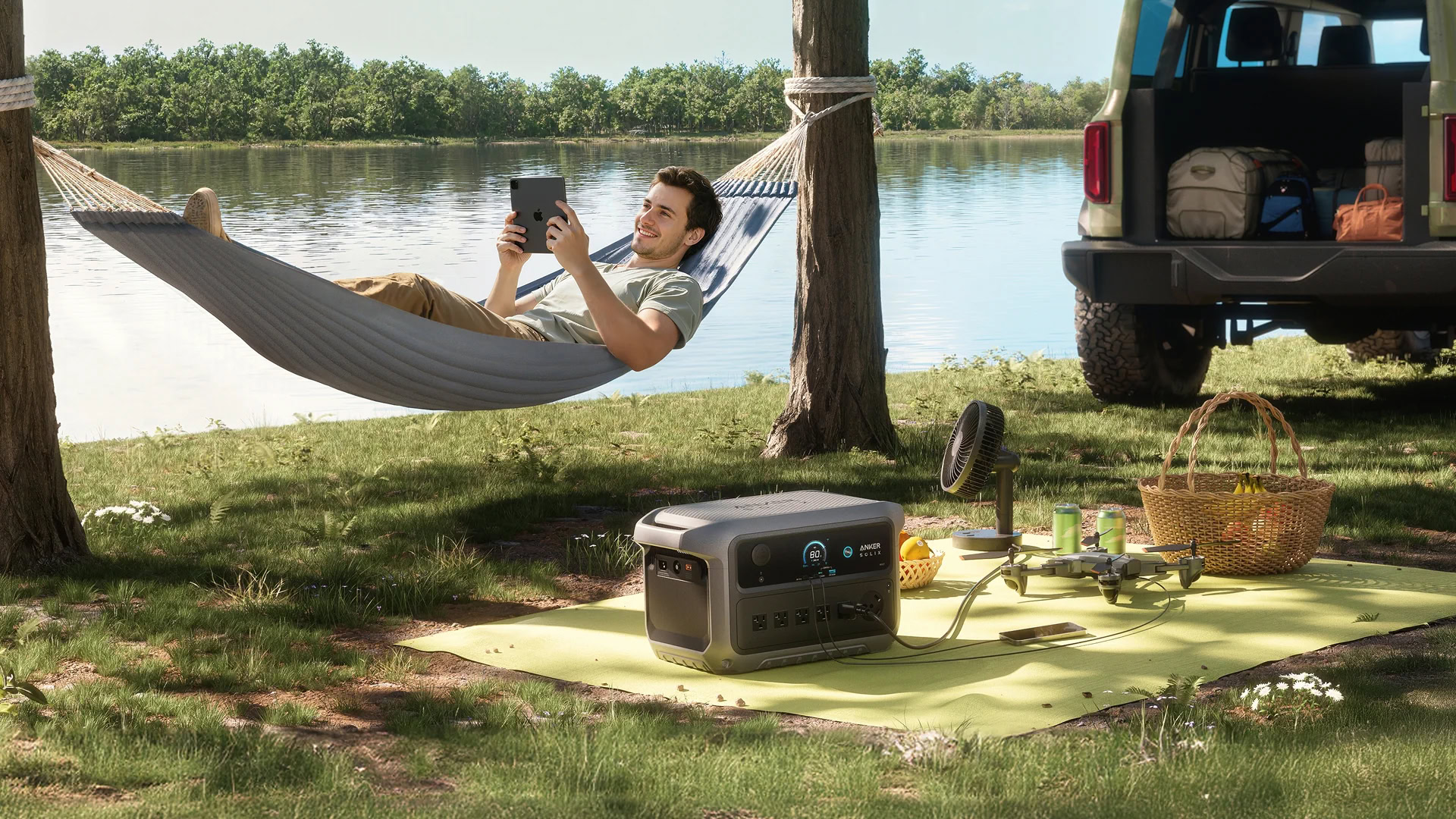 Anker SOLIX C2000 Gen 2 near a lake