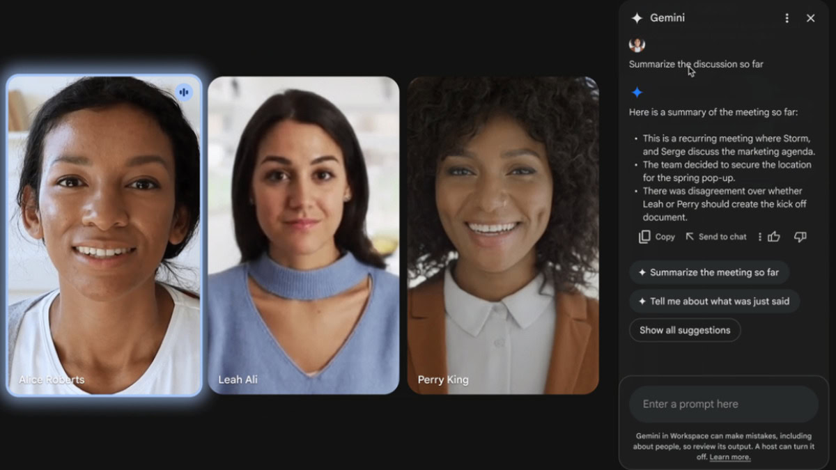 Ask Gemini in Meet