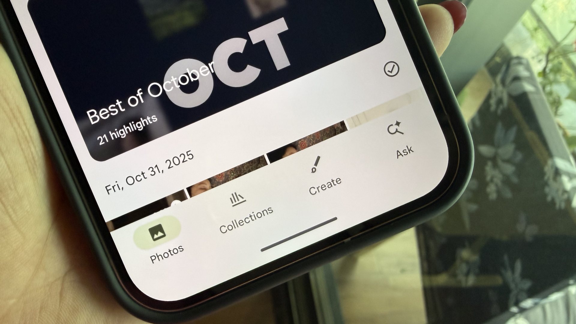 Ask button Google Photos