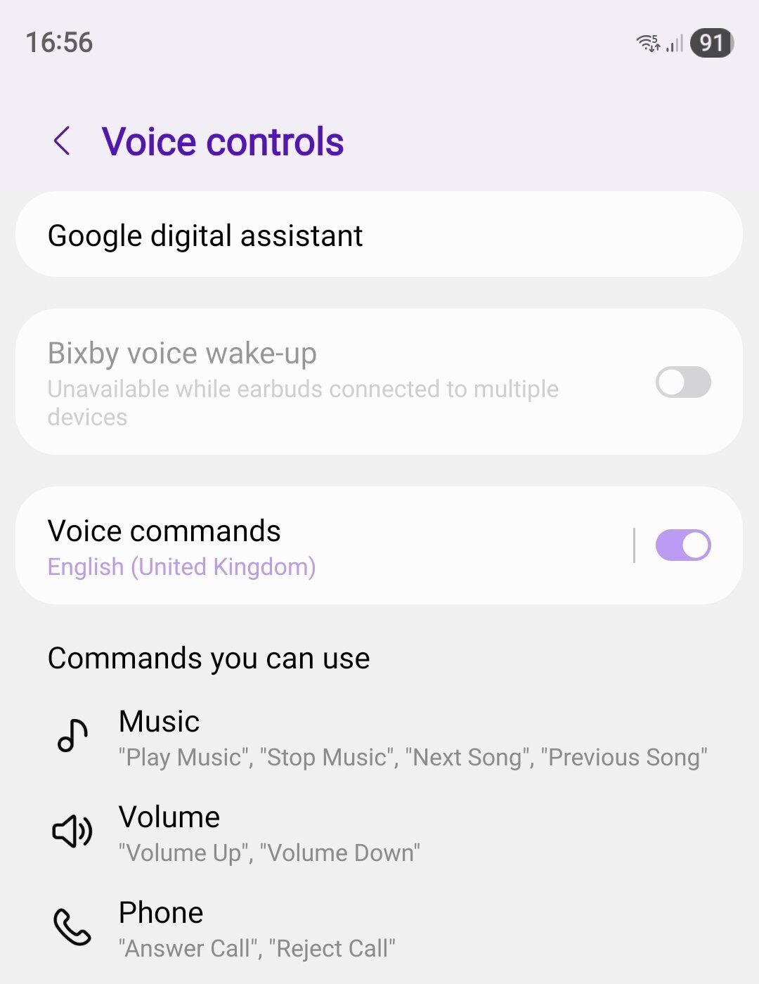 Galaxy Buds 3 voice control
