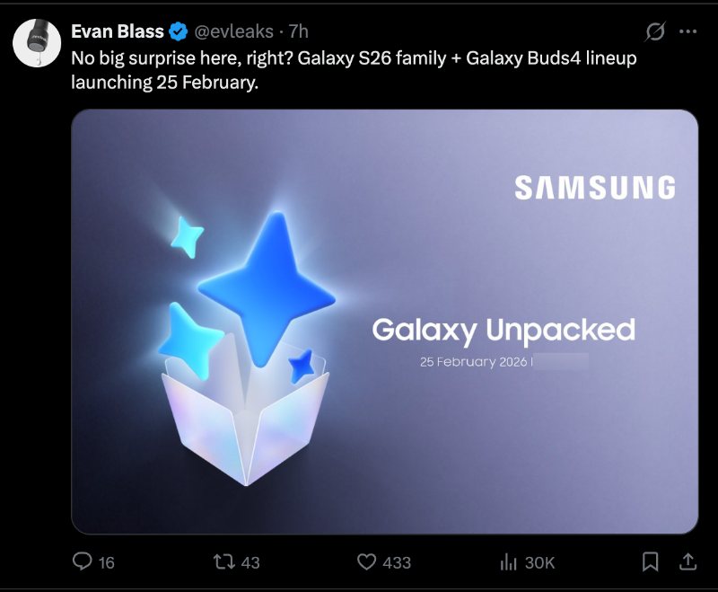 Galaxy S26 series Launch poster