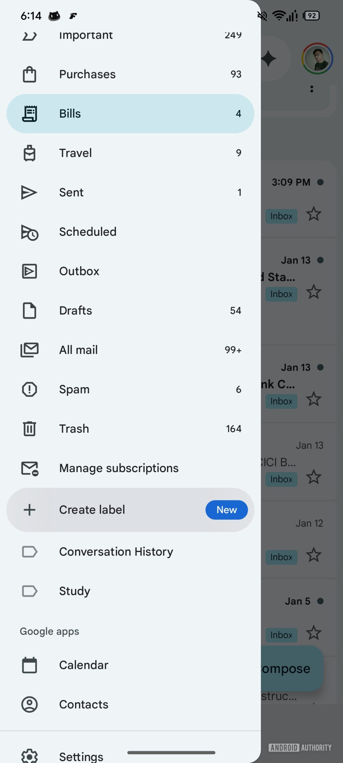 Gmail Labels On Android 1