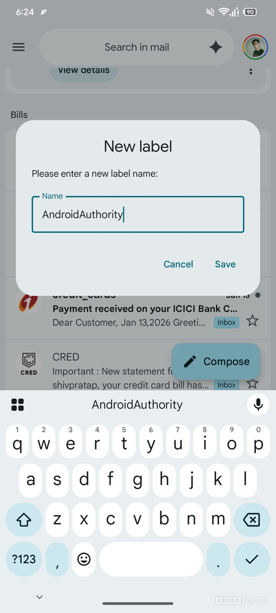 Gmail Labels On Android 2