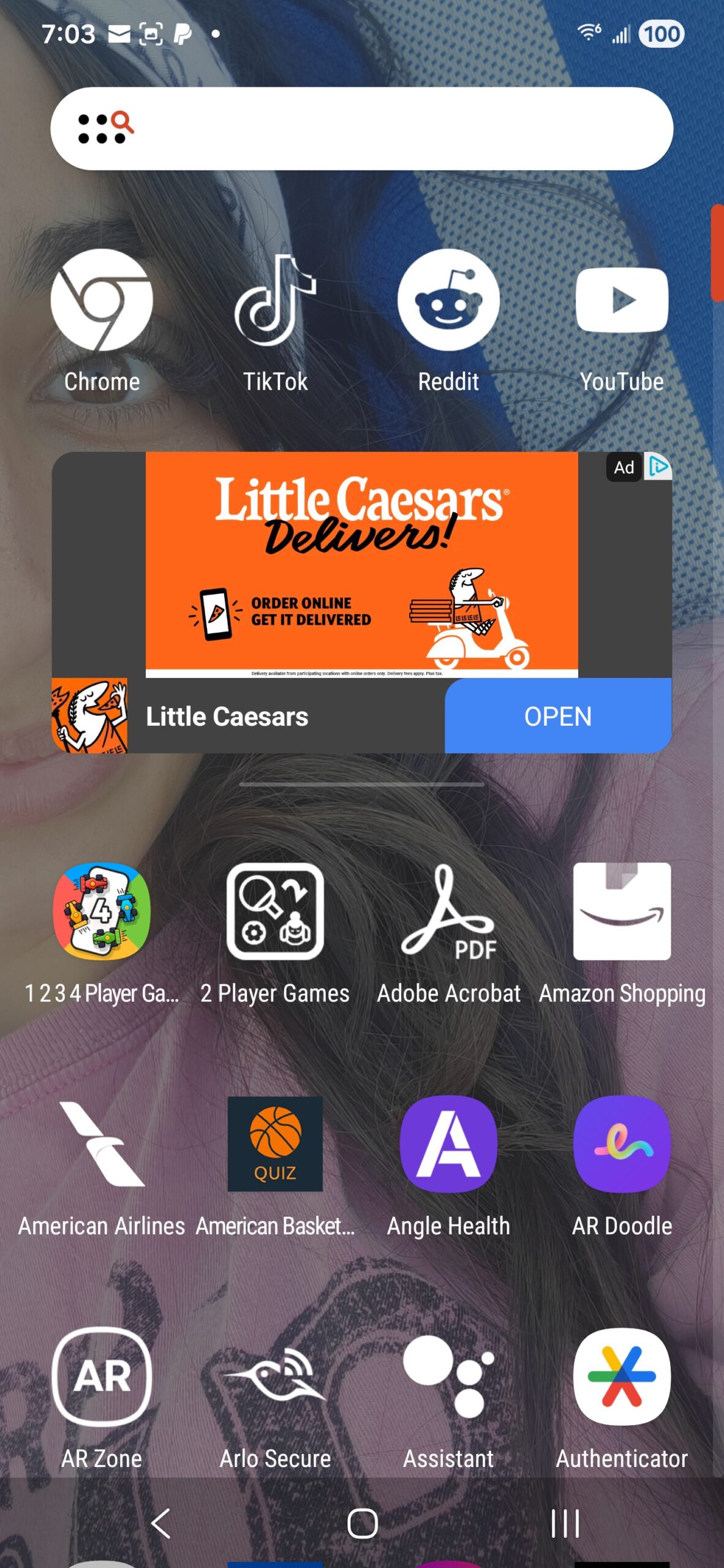 Nova Launcher Home screen ads