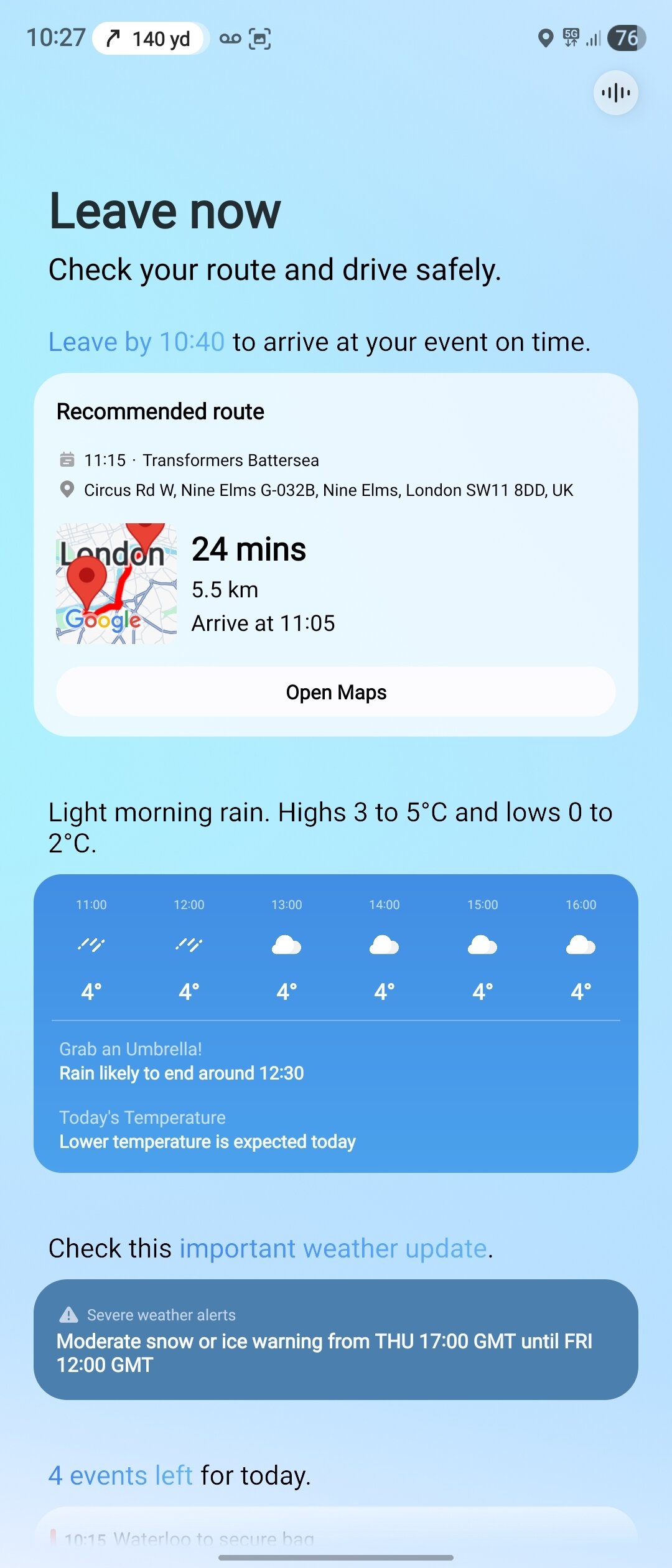 Now brief event travel