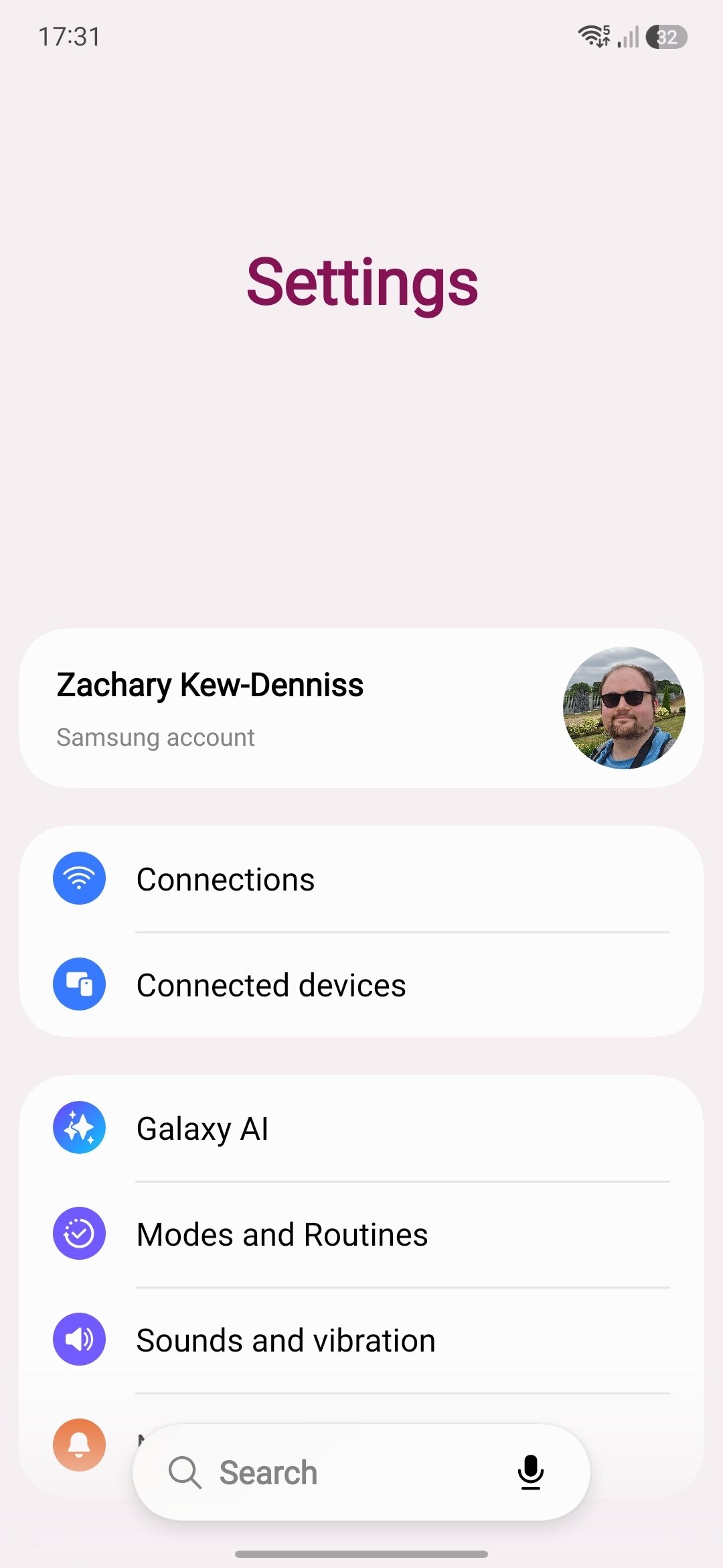 One UI 8.5 settings app