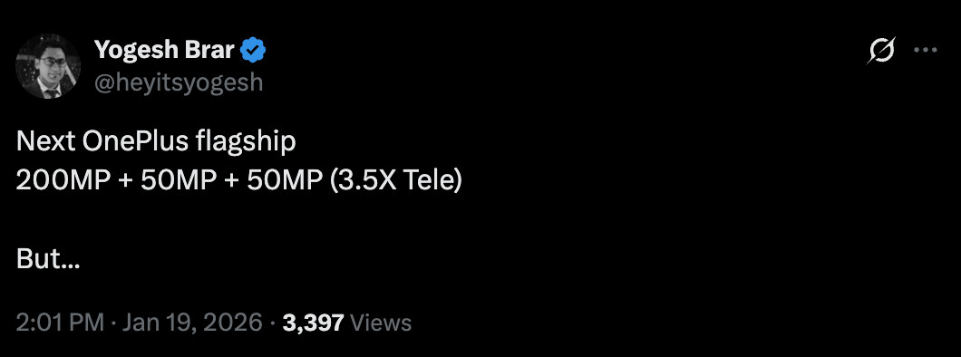 OnePlus 16 camera leak