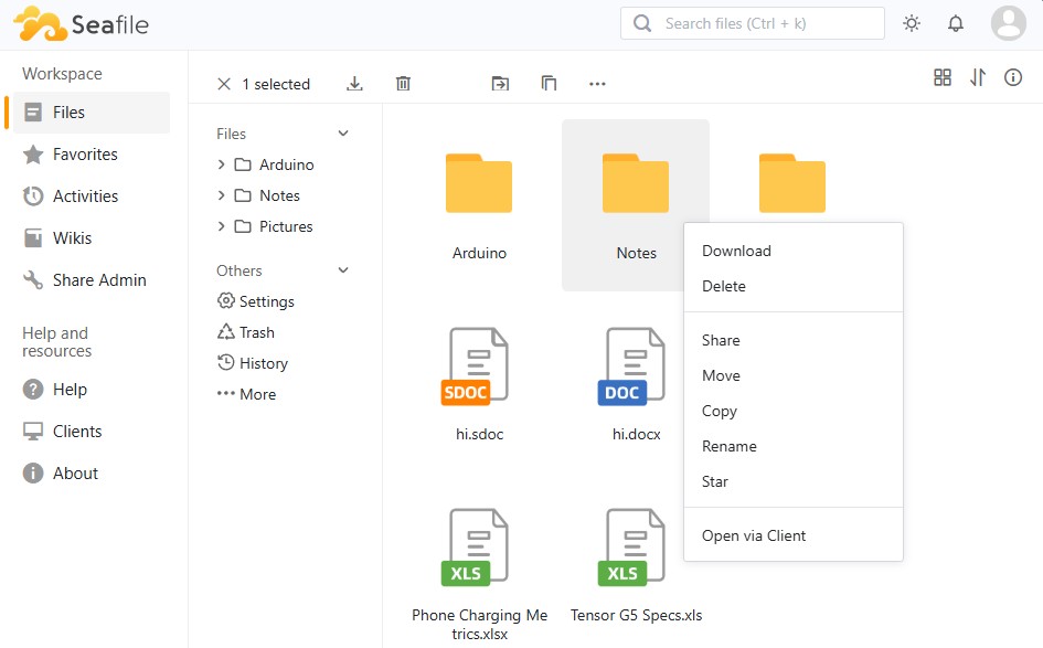 Seafile 13 Web UI Seafile 13 Web UI