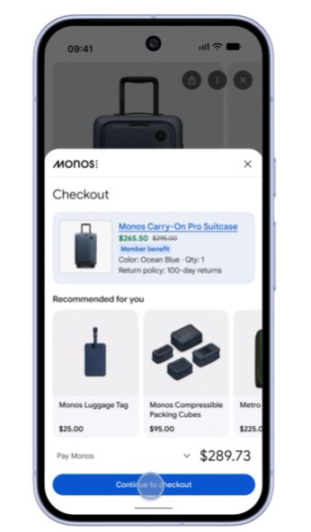 Shopping in Gemini checkout page