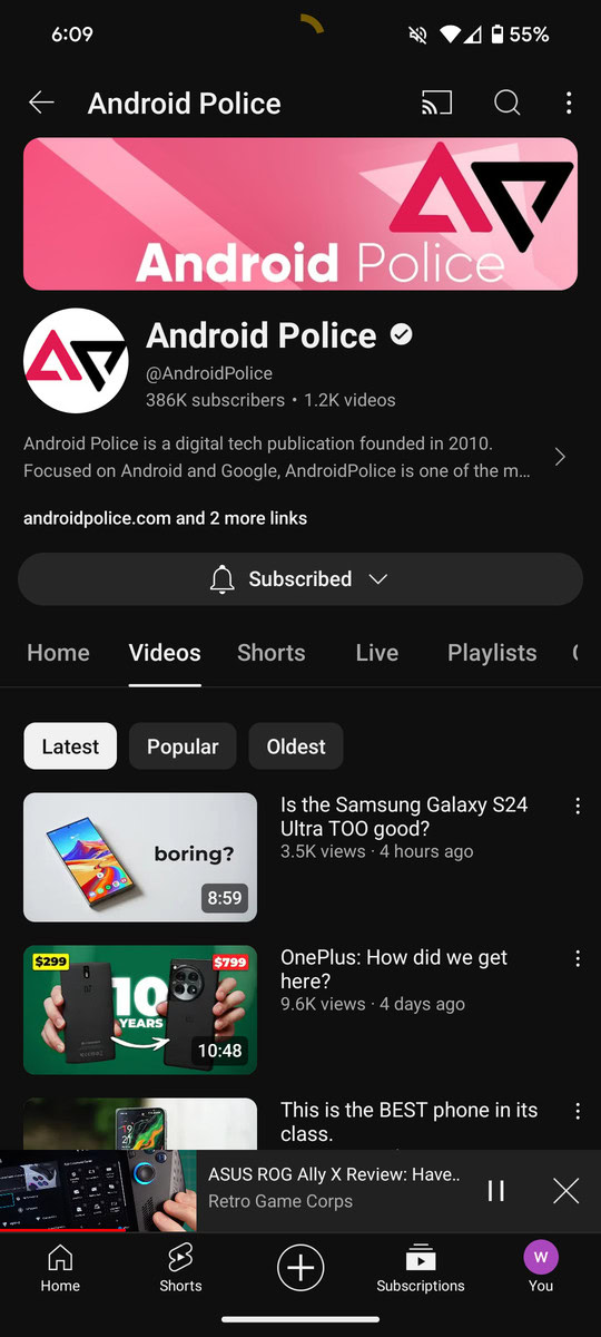 YouTube Old Mini Player