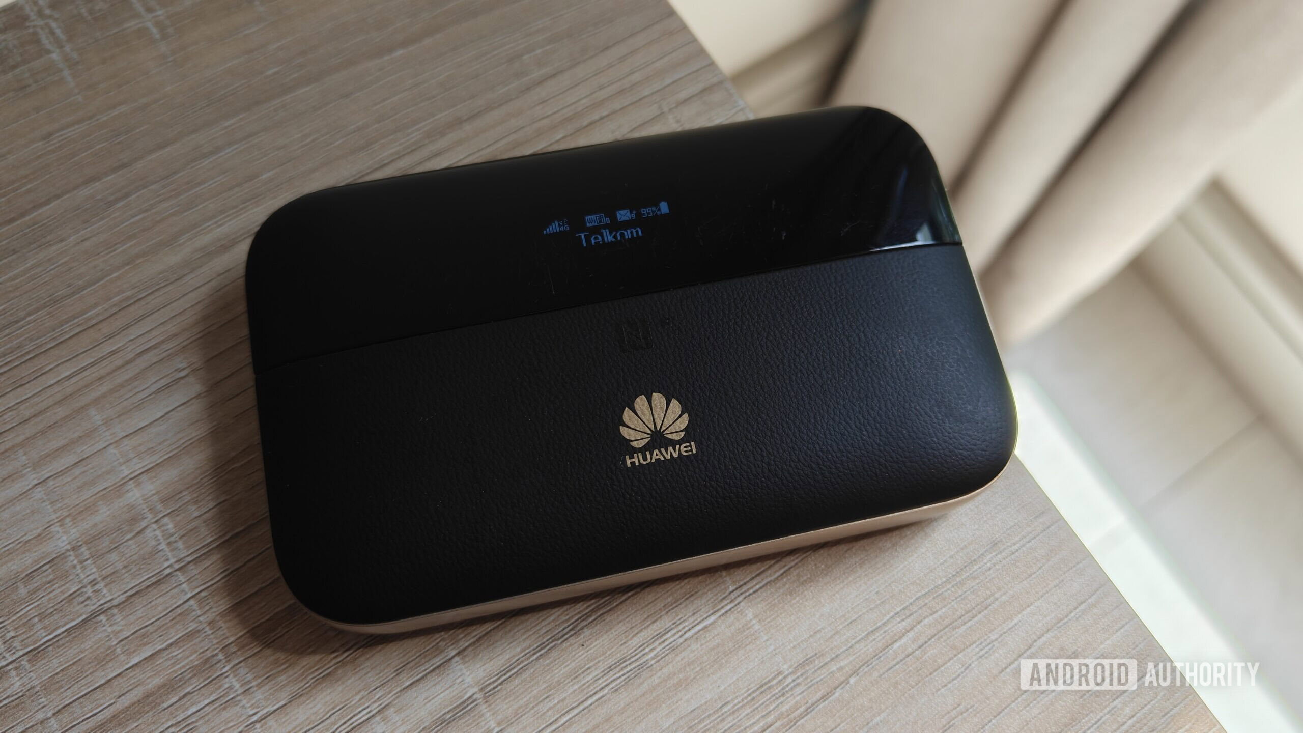 a mobile router on a table