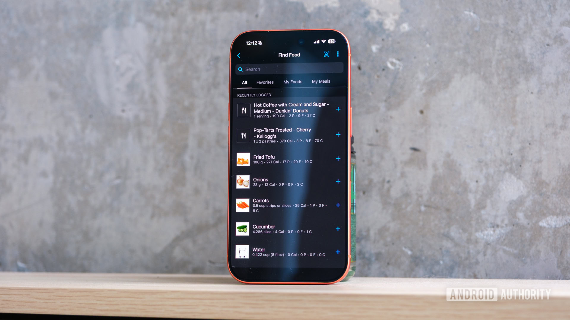 garmin nutrition tracking add a food