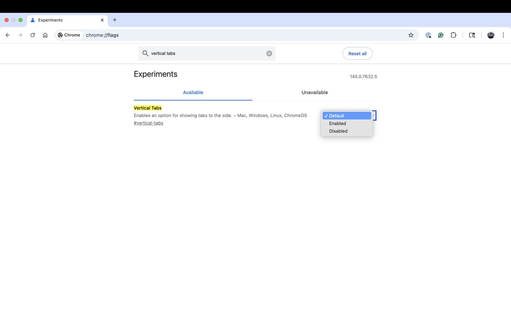 How to enable vertical tabs in Google Chrome right now