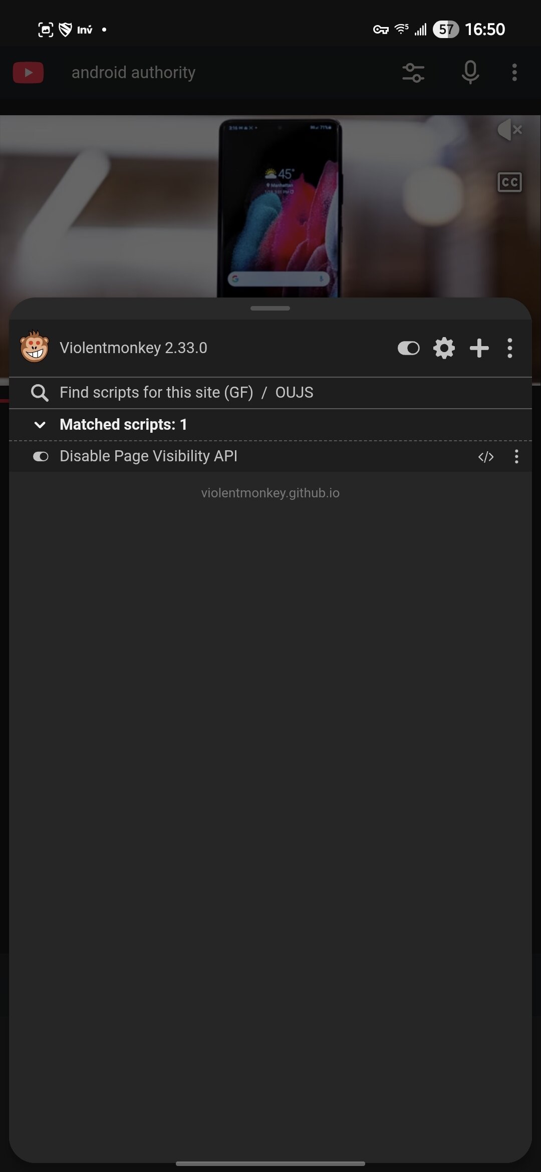 microsoft edge canary disable page visibility script 1i