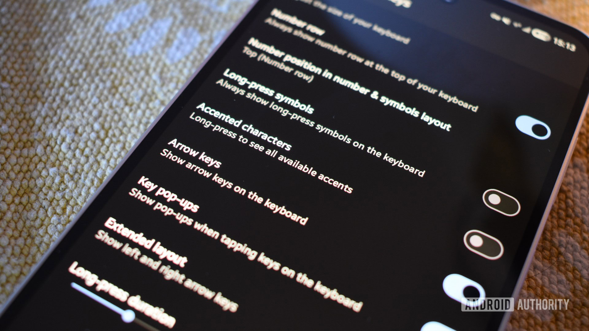 microsoft swiftkey settings arrow keys 1
