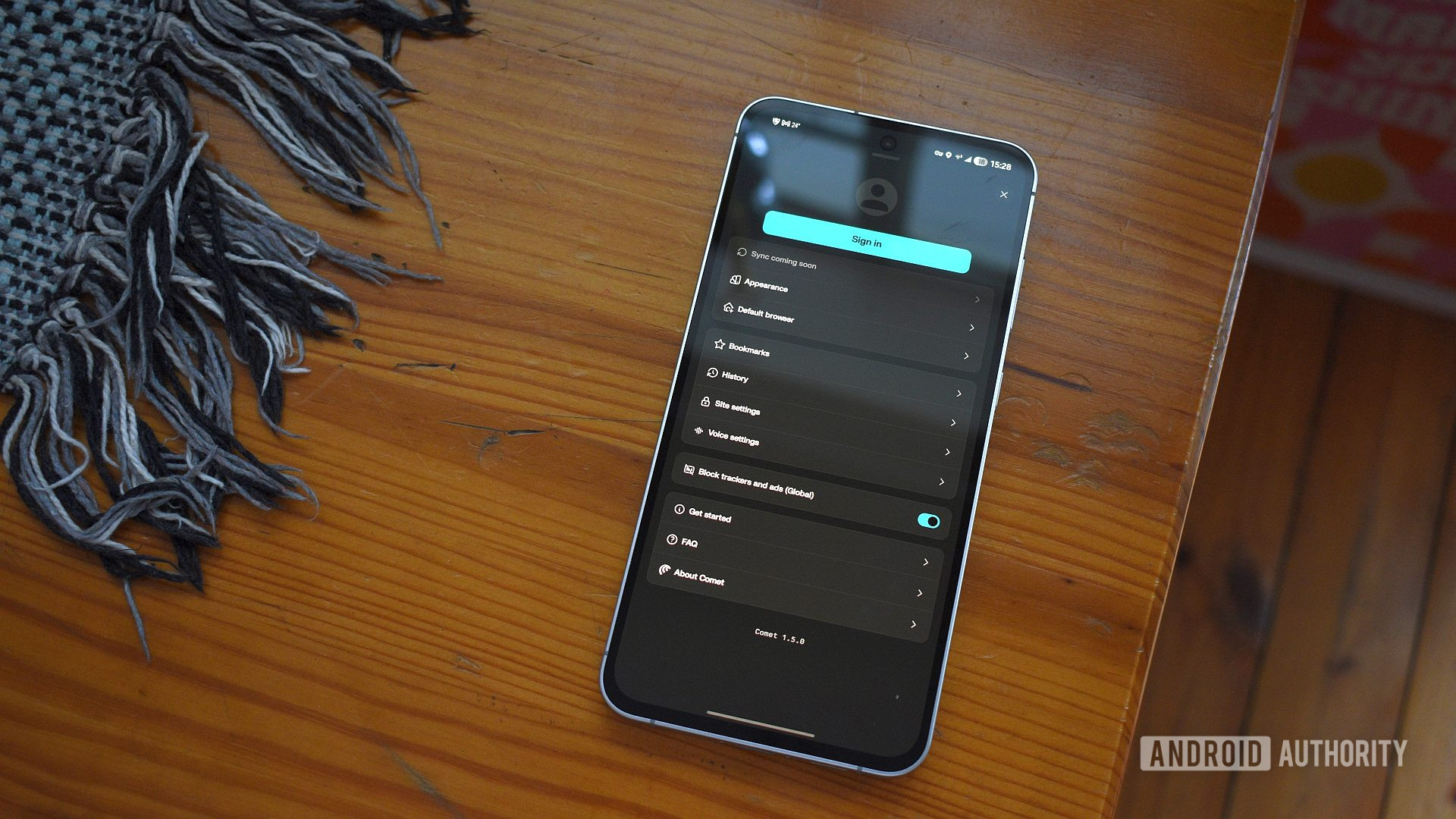 perplexity comet browser settings 1