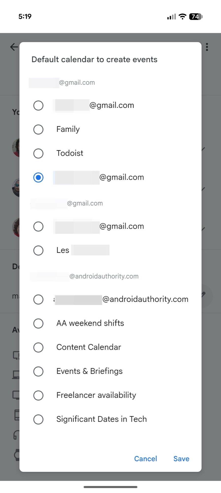 screenshot google assistant gemini settings default calendar