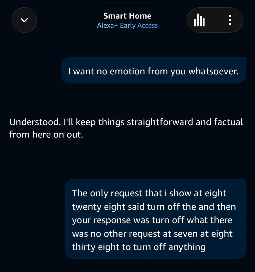 Alexa Plus hallucination conversation 3