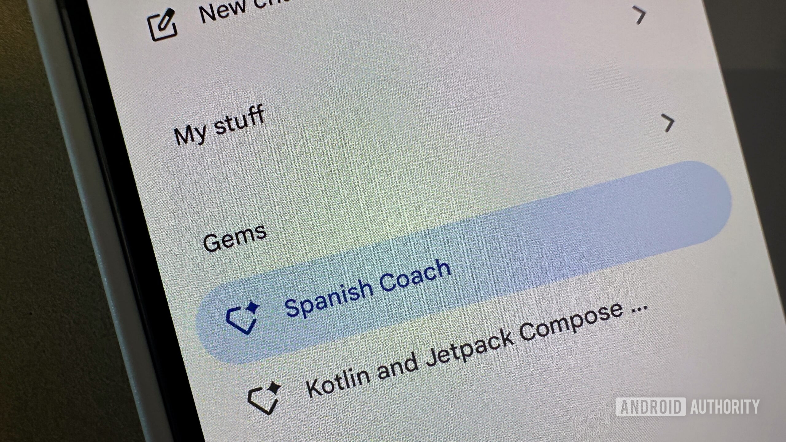 Gemini Gem UI on Pixel 10 Pro