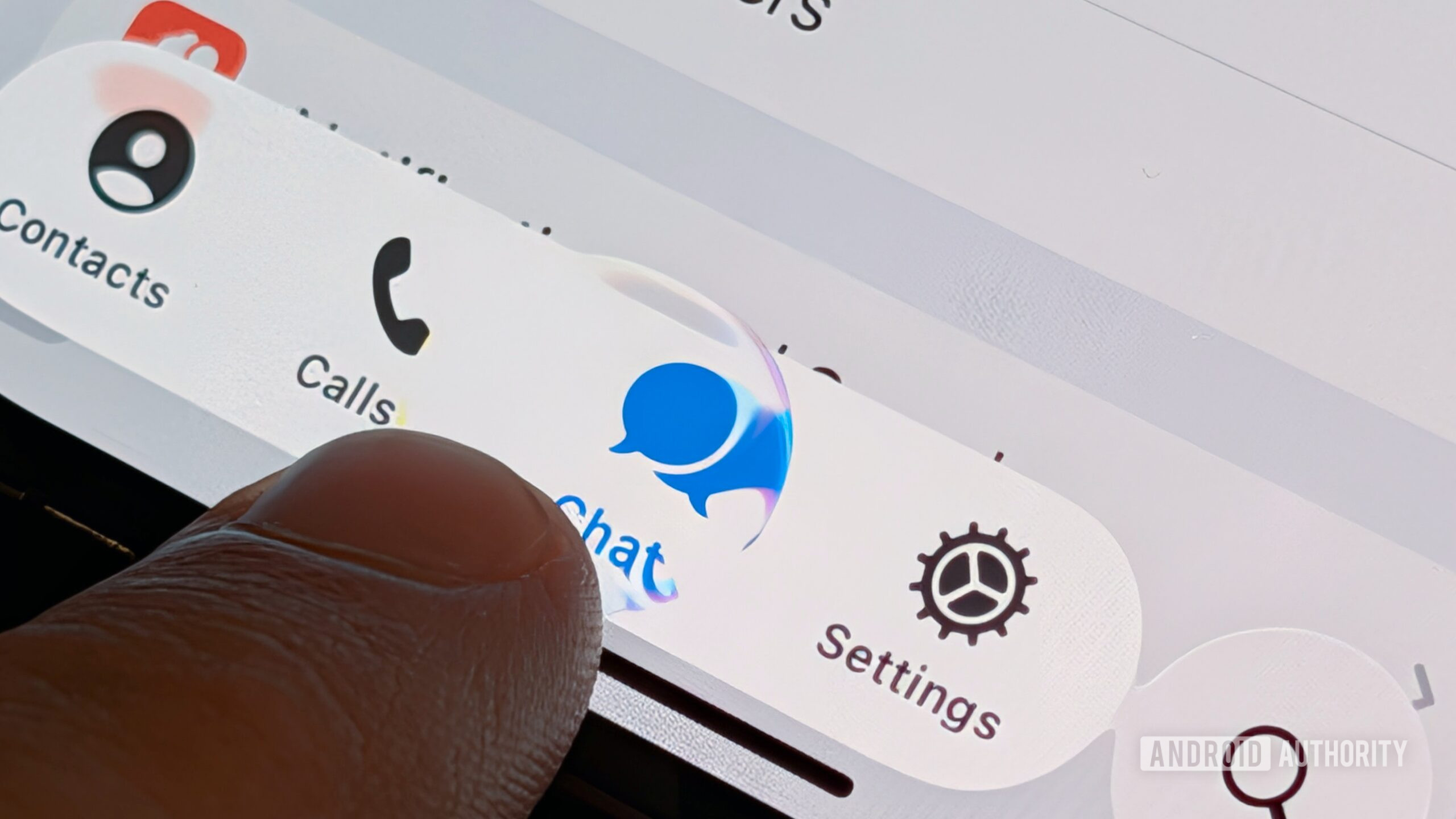 Up close Liquid Glass UI example on iPhone