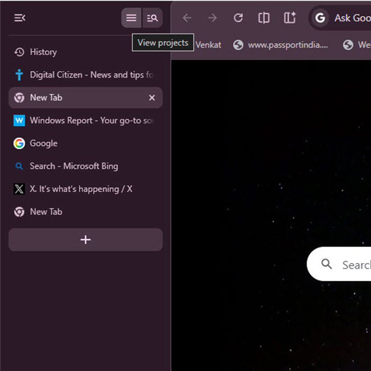 Chrome Vertical Tabs Projects Early Look 1