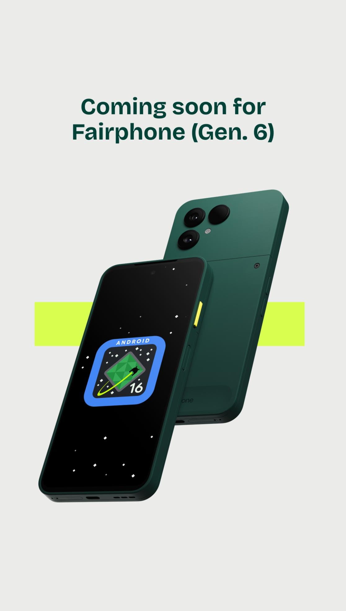 Fairphone Gen 6 Android 16 Fairphone Gen 6 Android 16