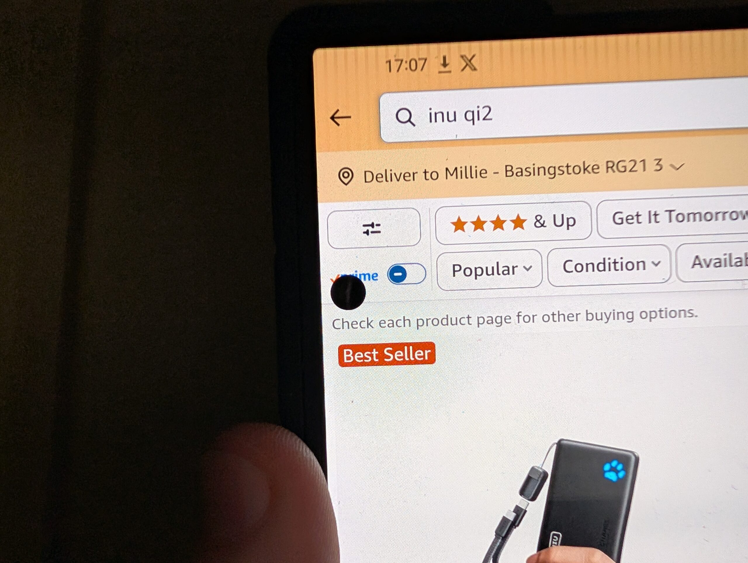 Galaxy Z Fold 7 display covering content 6