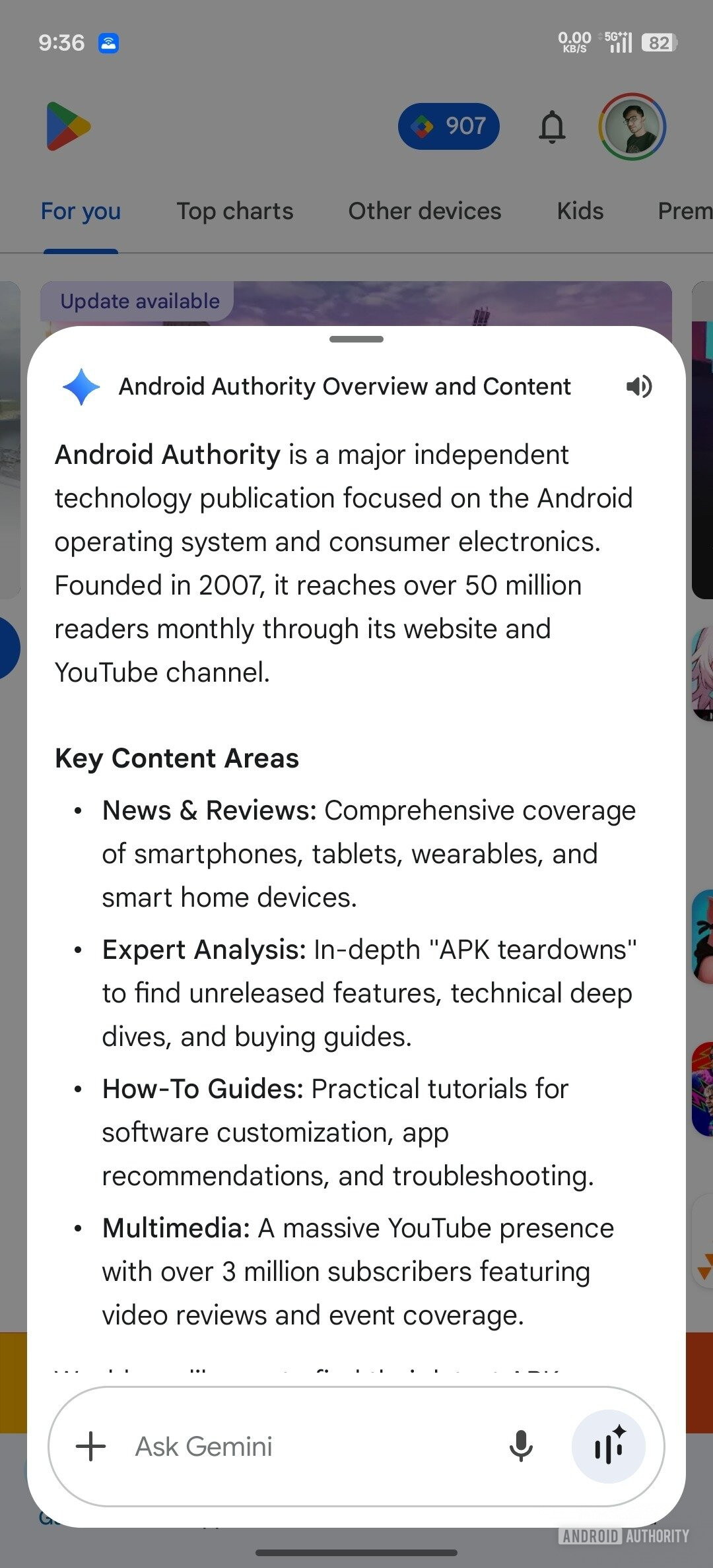 Gemini Android current floating overlay