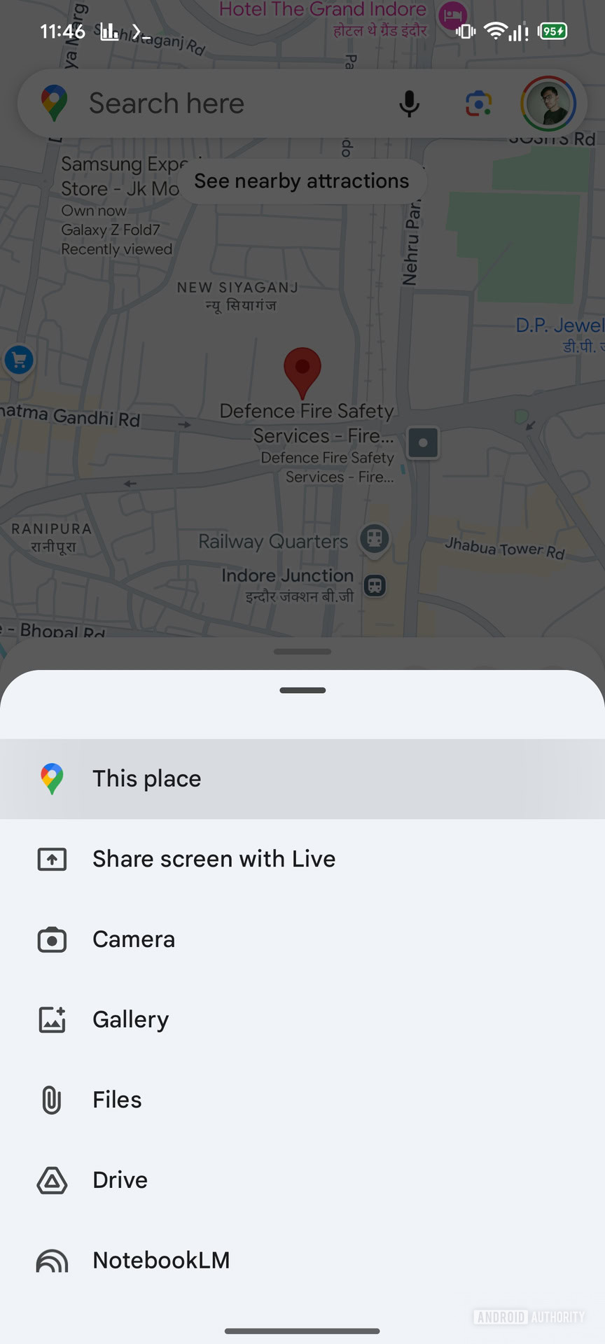 Gemini Ask about place Upcoming UI