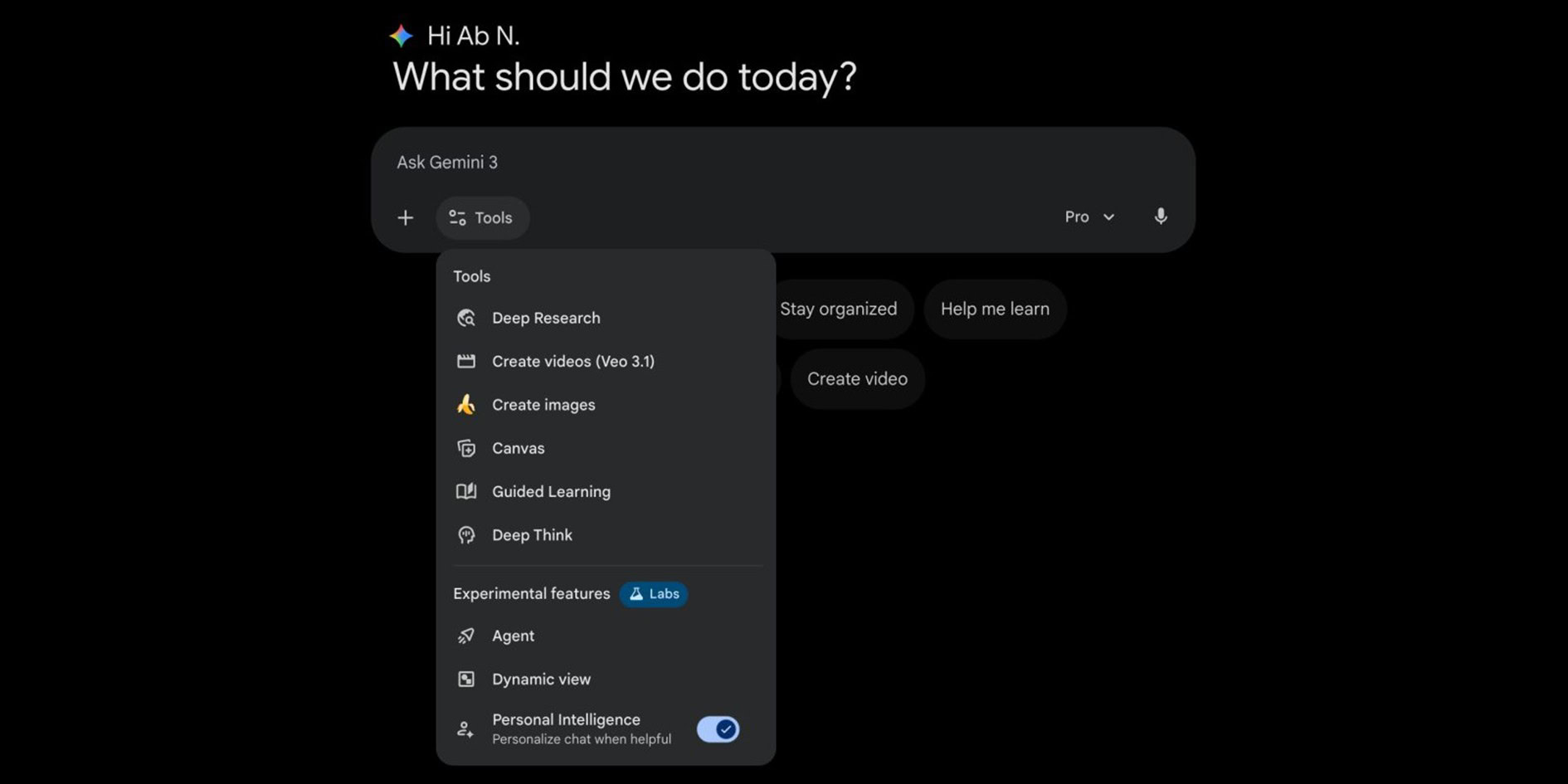 Gemini Labs Experimental Features Web Tools