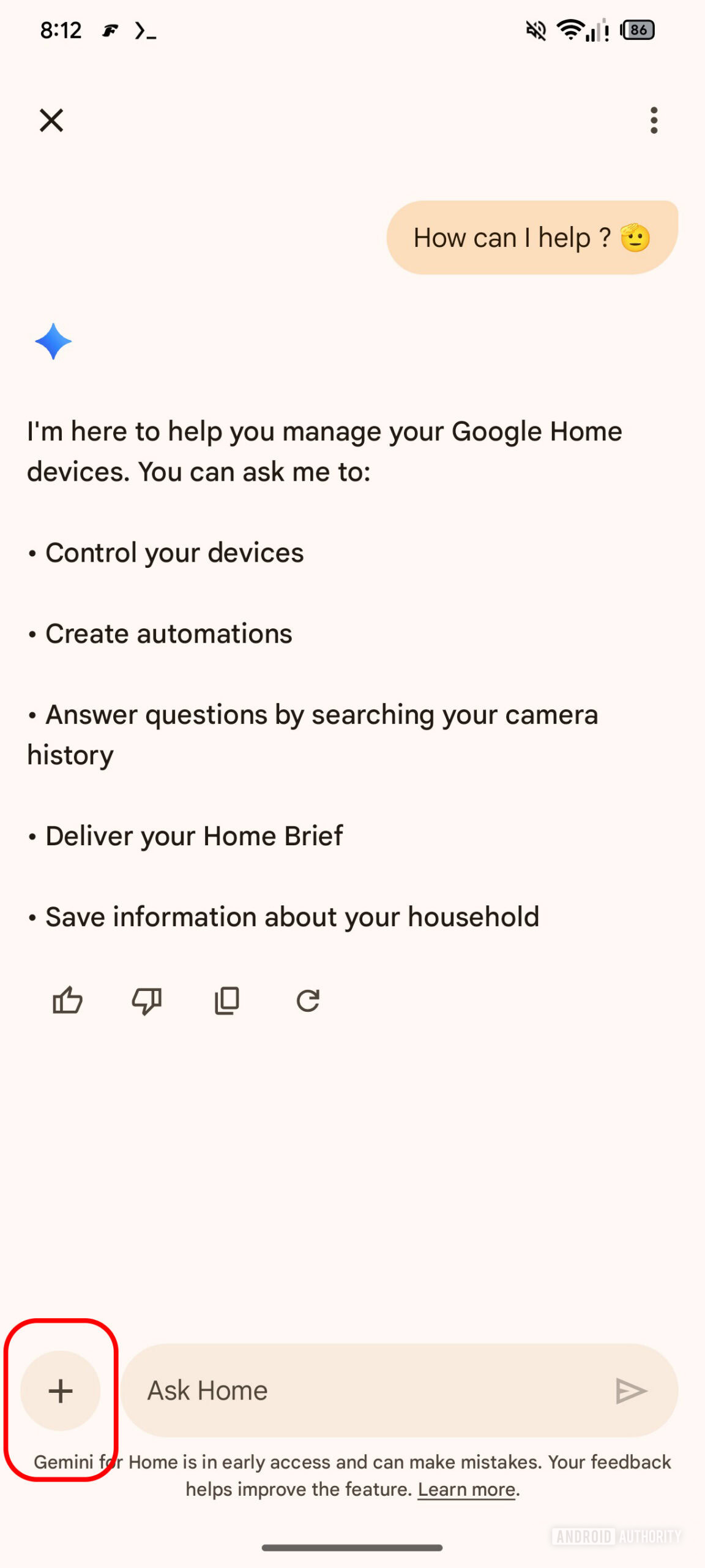 Google Home Ask Home attachment