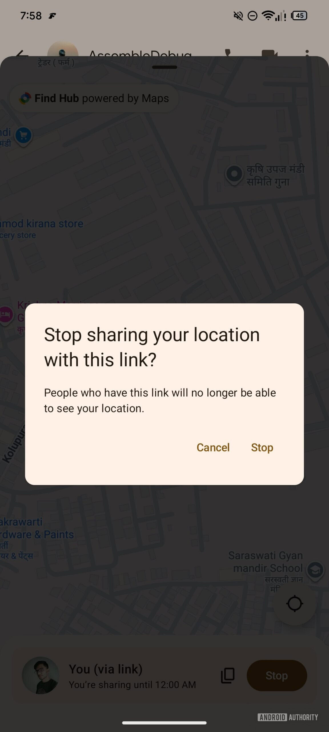Google Messages Location sharing 3