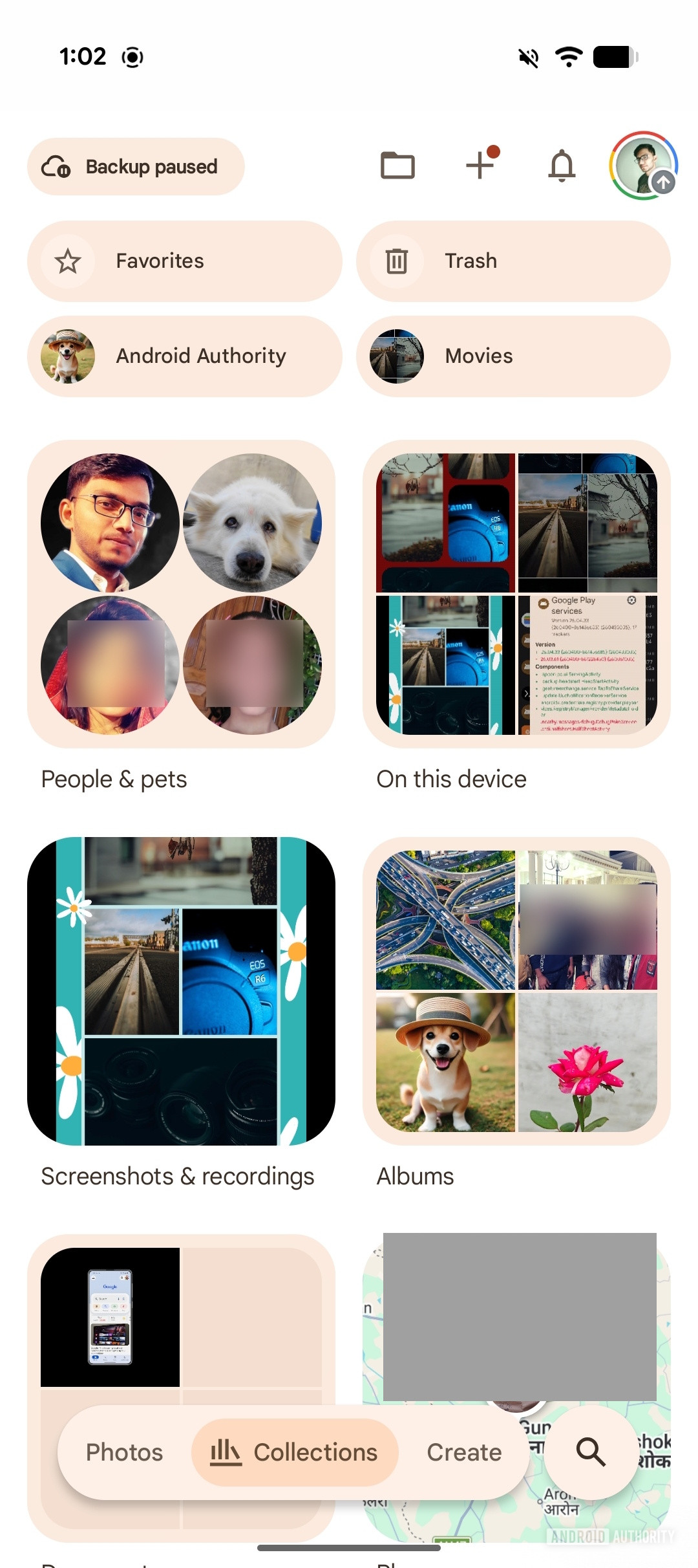 Google Photos Collections tab Upcoming UI