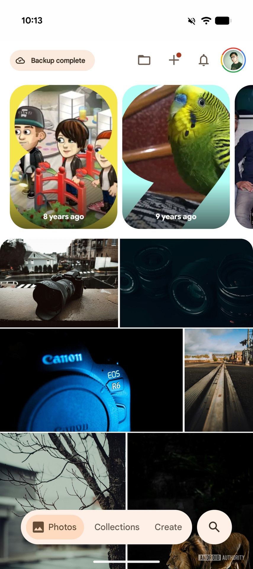 Google Photos Photos main view without date labels