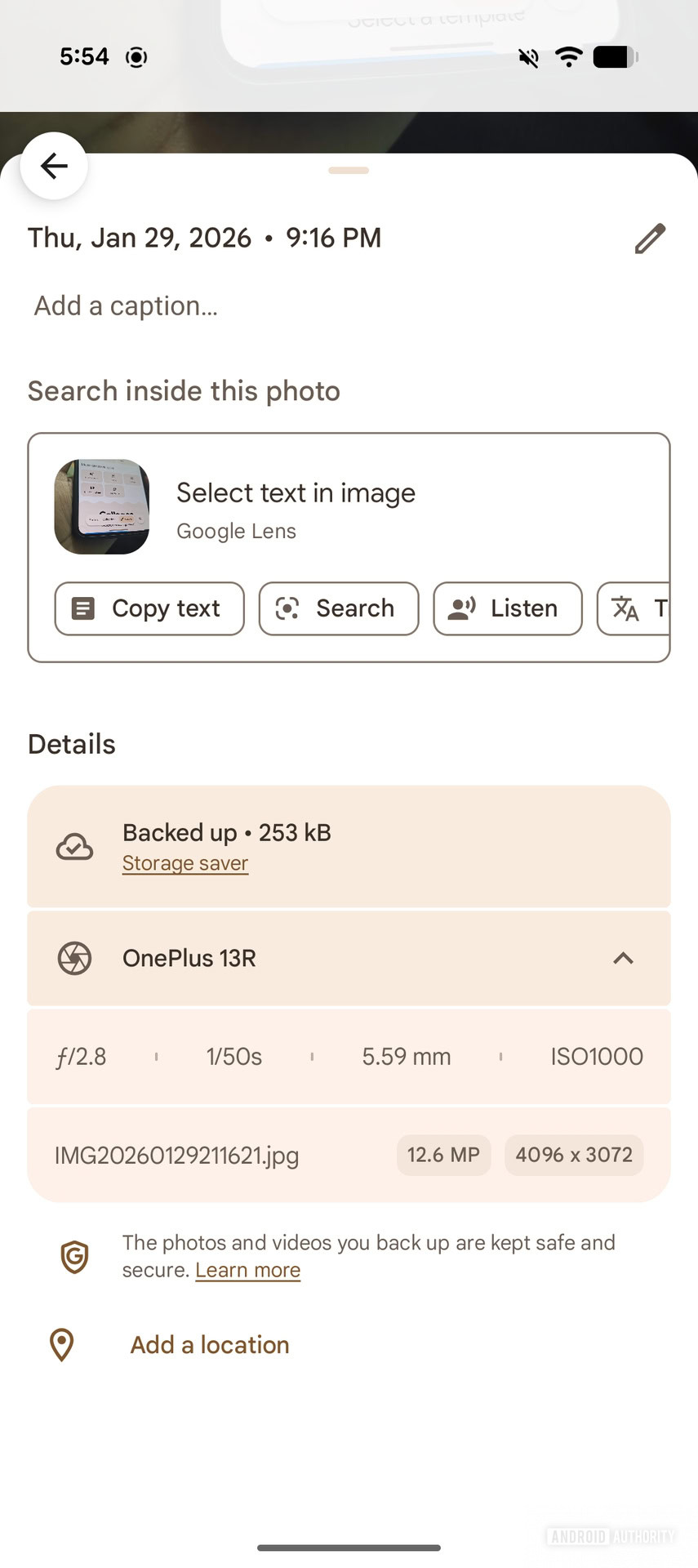 Google Photos Upcoming photo detail view (1)