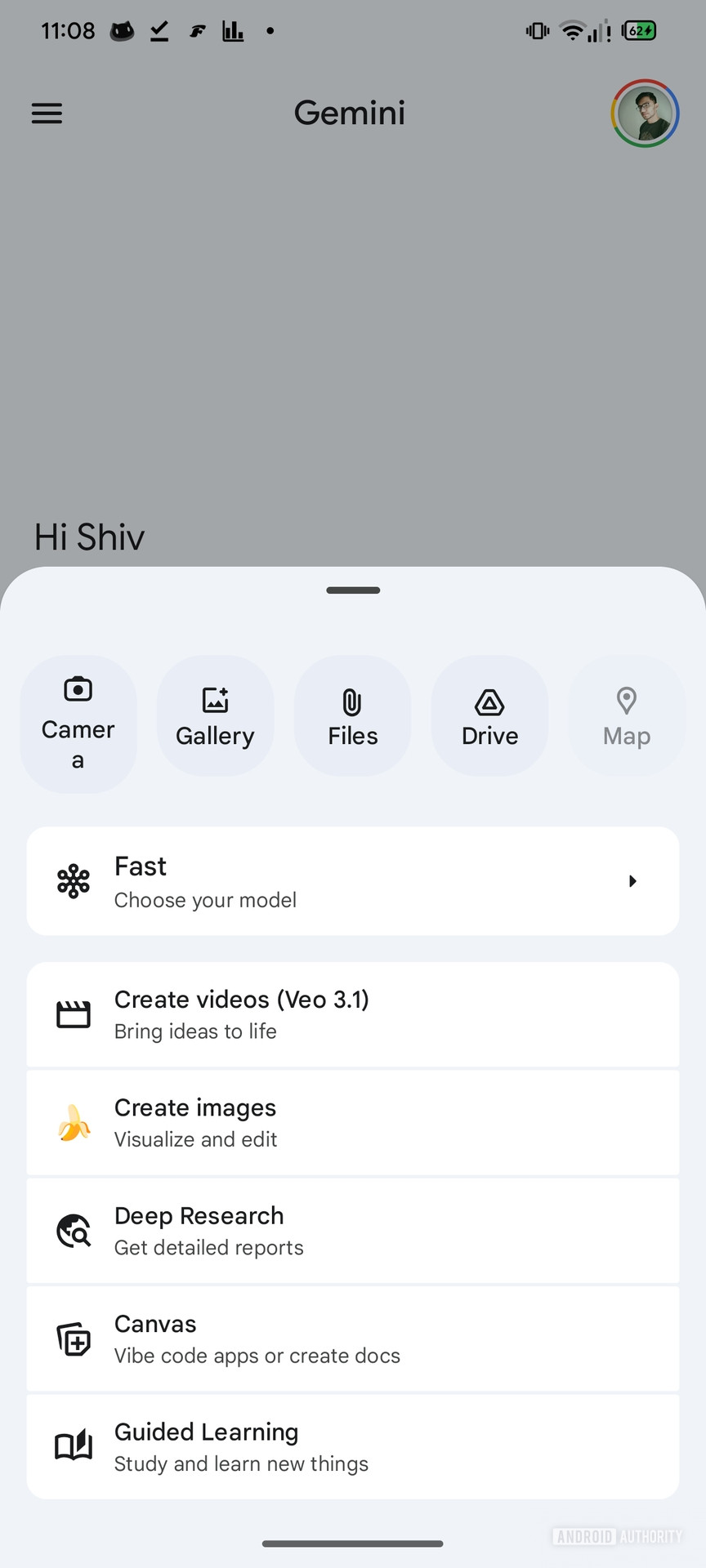 Google app Upcoming Gemini UI v1