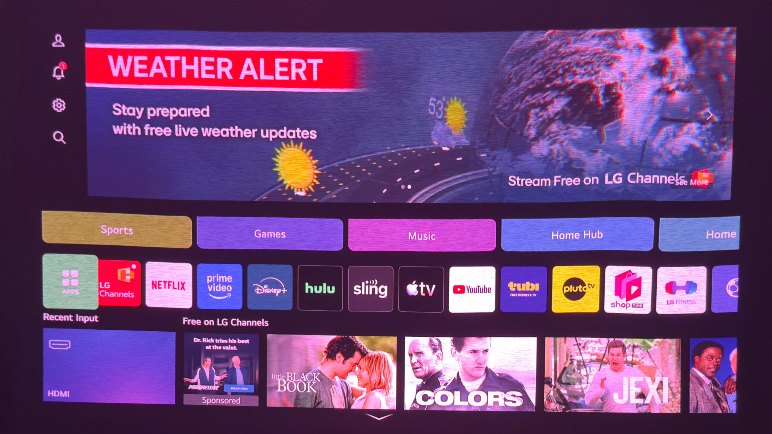 The LG CineBeam S runs on webOS.