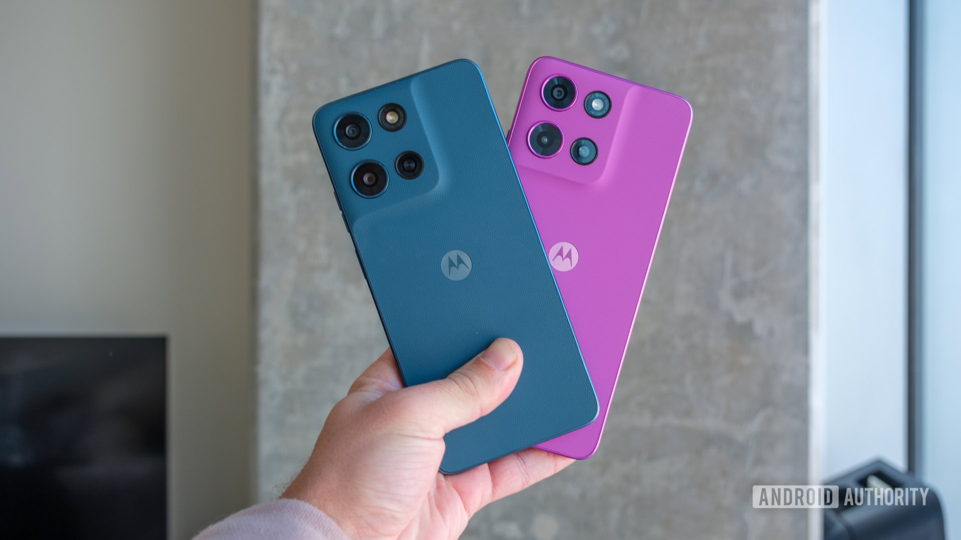 Moto G 2026 and Moto G Play 2026 both in hand