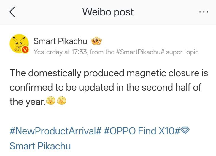 OPPO Find X10 magnets