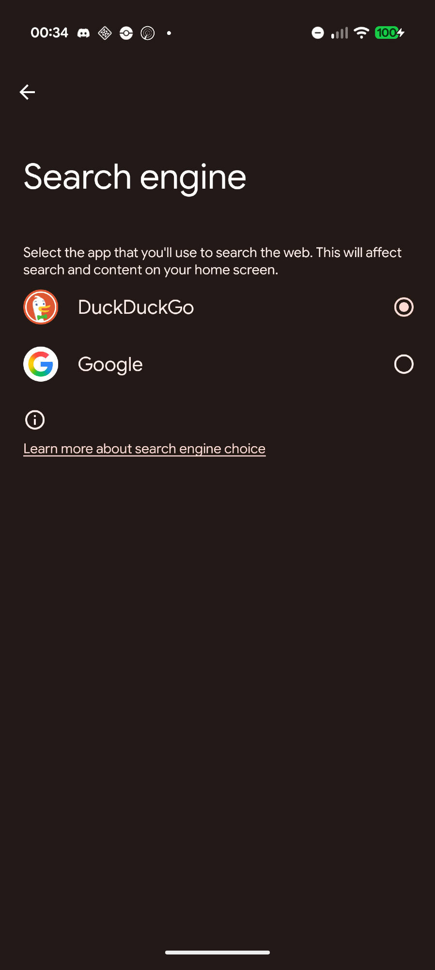 Pixel Launcher search widget New Search settings 3