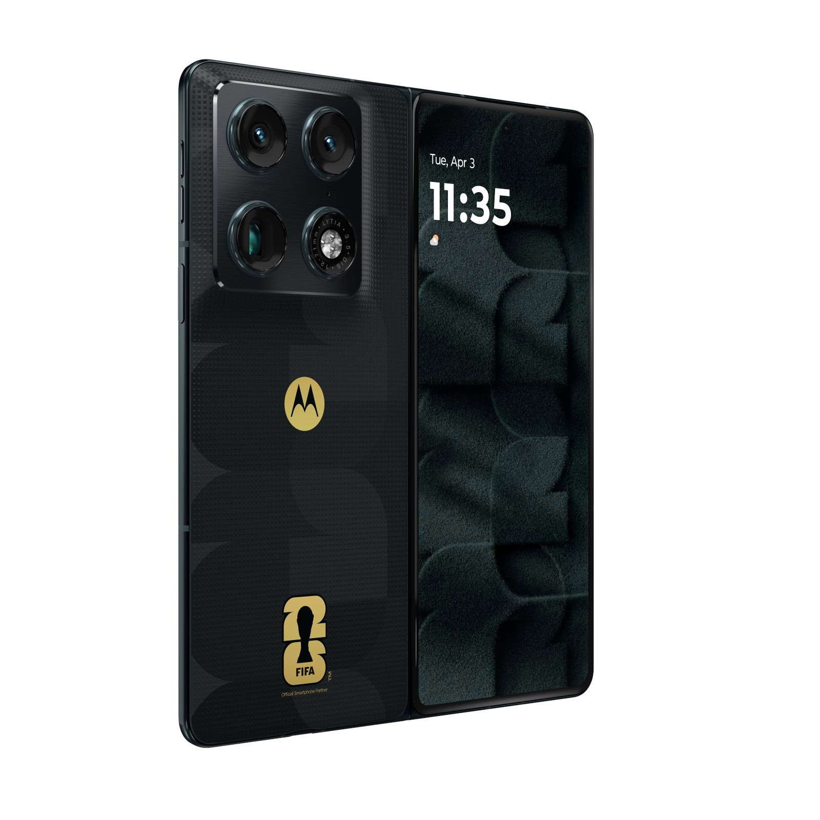 Razr Fold FIFA Edition back panel and cover screen