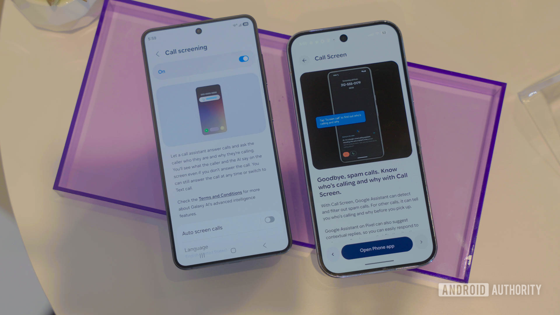 Samsung Galaxy S26 Call Screening vs Google Pixel 10 Pro Call Screen