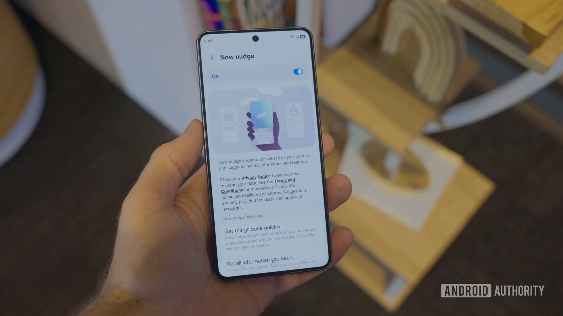 Samsung Galaxy S26 Now Nudge Setting