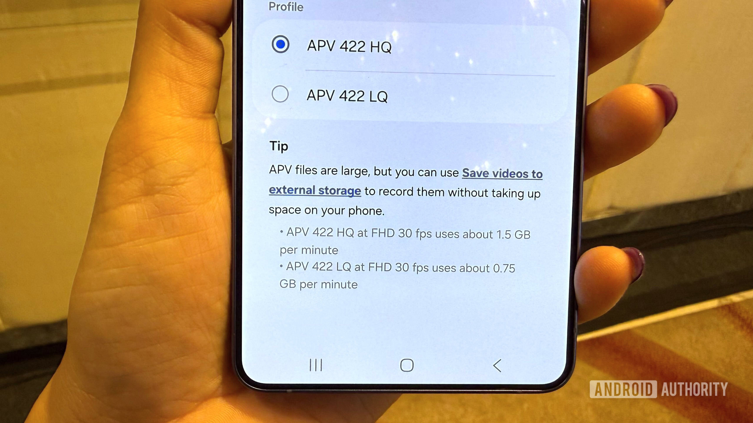 Samsung Galaxy S26 Ultra APV screen 1